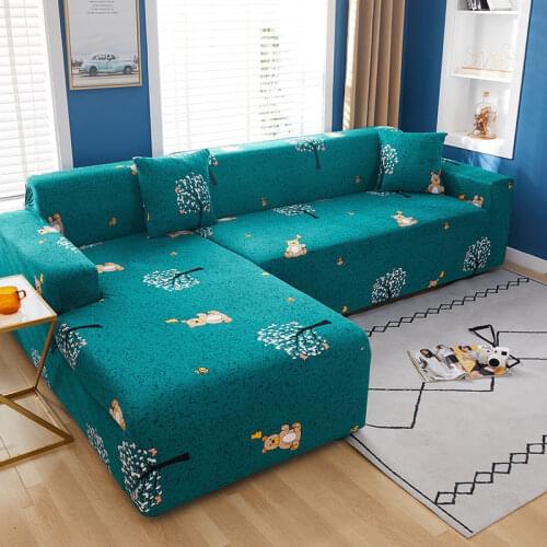 New Funiture Protector Sofa Cushion Cover Corner Sofa Seat Cushion Slipcover Floral Printed ElasticSpandex Couch Cover F8501