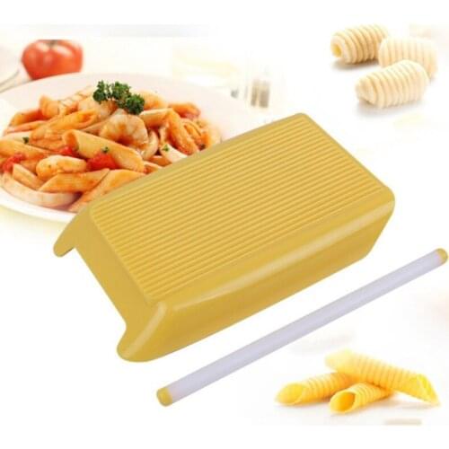 Plastic Pasta Macaroni Board Spaghetti Macaroni Pasta Gnocchi Maker Rolling Pin Baby Food Supplement Molds Stamps Kitchen Tool