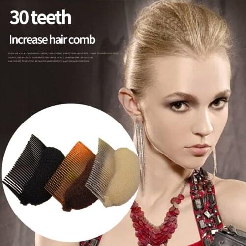 1 Pc Heightening Fork Comb Princess Head Crescent Shaped Heightening Pad 23 Teeth Hair Comb Plate Hairdresser Hairdressing Tools