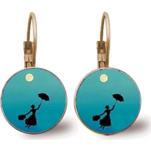 New Fashion Mary Poppins Earrings Steampunk Mary Poppins Earrings Female Gift Wedding Bride Jewelry Souvenir Mother