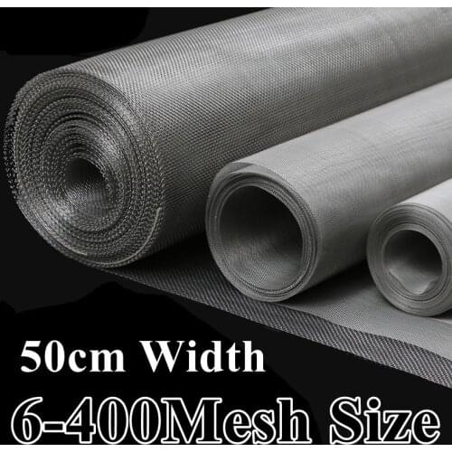 6-400 Mesh 304 Stainless Steel Mesh Filter Net Metal Front Repair Fix Mesh Filtration Woven Wire Mesh Screen Sheet Screening