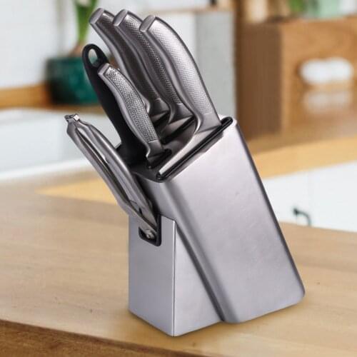 Modern Stainless Steel Knife Block Knife Holder Storage Organizer Strong And Durable Keep Cutlery Knives And Kitchenware Sorted