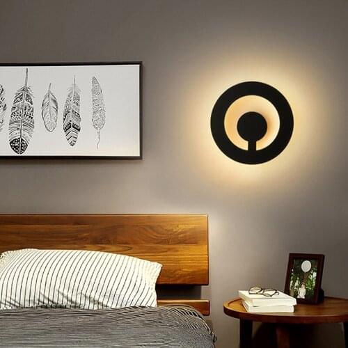Modern Nordic Bedside Wall Lamp Contracted Wall Light Tri-color Adjustable LED Wall Light For Living Room Bedroom Corridor