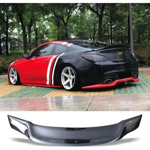 Car Trunk Spoiler Carbon Fiber FRP Auto Rear Trunk Wing Type R Refit Accessories Spoiler For Hyundai ROHENS 2009 - 2013