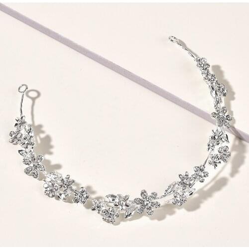 Handmade Crystal Wedding Headwear Rhinestone Hairband Bridal Hair Accessories Headdress Dinner Party Tiaras diadema