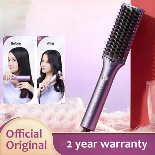 New Xiaomi Showsee Electric Hair Brushes Negative Ion Brush Straightening Comb Fast Hair Straightener Straight Styling Tool