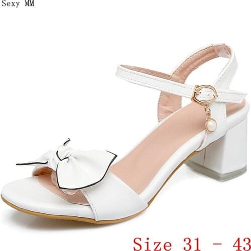 Women High Heel Sandals Ankle Strap Shoes Woman High Heels Gladiator Sandals Pumps Small Plus Size 31 32 33 - 40 41 42 43