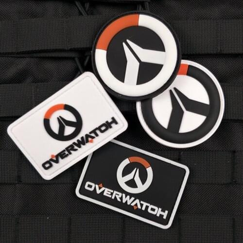 PVC Silicon Velcro Badge Funny Overwatch Patches OW Bag Pack Clothing Accessories Man Army Tactical Military Custom Bless Patch