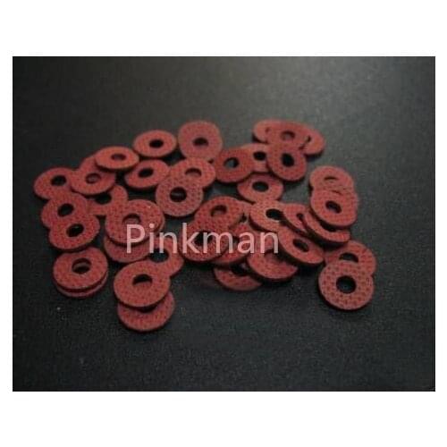 1000 Pcs M3 3mmx8mmx0.5mm Red Insulating Fiber Washer