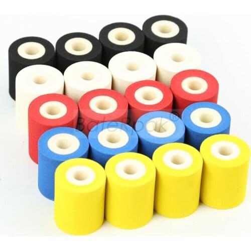 BateRpak Black/Red/white/blue/yellow 12pcs/carton 100% sponge ink roller,solid coding machine rolls,36*32/40mm 90-130degree