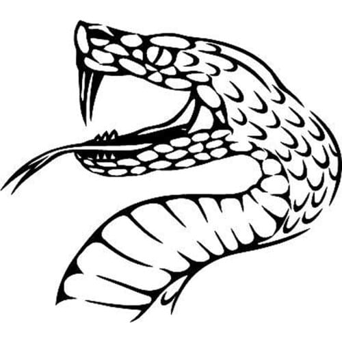 15.5cm*13.8cm Animal Tribal Snake Decor Motorcycle Vinyl Car Sticker Black/Silver S6-3155