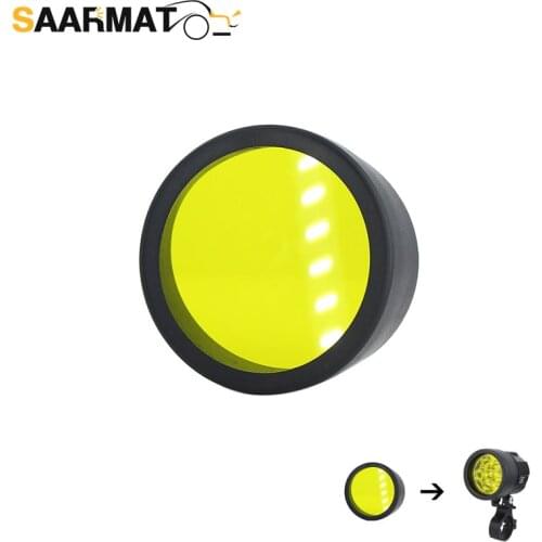 2 Pcs Motorcycle headlight yellow cover plastic DIY moto light cover 3000k