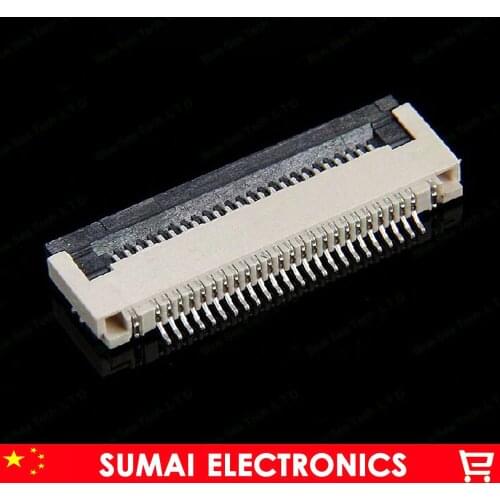 20pcs 24Pin FPC/FFC connector cable socket 24 pin 0.5mm connector for LCD screen interface of DVD/GPS/MP3/PDA, 24P