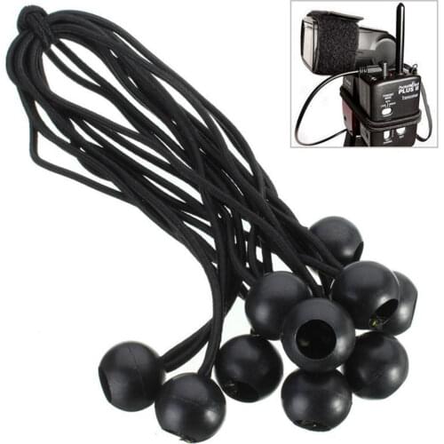 25PCS Black Ball Bungee Bungie Cord Heavy Duty Canopy Tent Tarp Tie Downs Strap Practical tool accessories outdoor tent