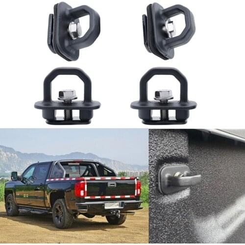 4pcs Car accessories Tie Down Anchor Truck Bed Side Wall Anchor Pickup for GMC Sierra Canyon Chevy Silverado Colorado 2007-2018