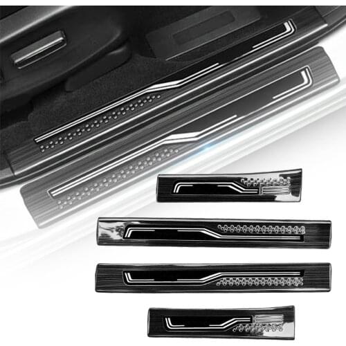 4Pcs For Honda CR-V CRV 2017-2021 Door Sill Scuff Moulding Guard Cover Trim Nerf Bars & Running Boards