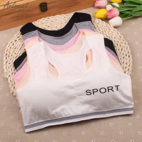5pc/lot Girls Camisoles Letter Pattern Little Girl Sports Cotton Kids Underwear Vest Soft No Ring Children Training Bras