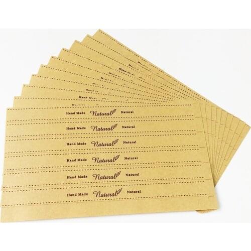 600pcs/lot wholesale Strip Handmade Sticker Vintage Kraft Label Sticker Gift Baking Sealing Scrapbooking 15x1.3cm