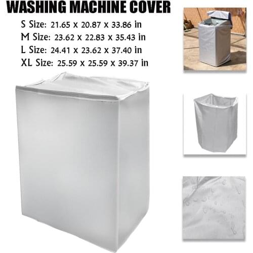 Automatic Roller Washer Sunscreen Washing Machine Waterproof Cover Dryer Polyester Dustproof Washing Machine Cover S/M/L/XL