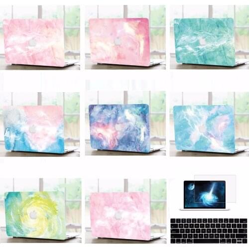 Laptop Shell Case Keyboard Skin Cover Screen Film Protector Set For 11 12 13 15" inch Apple Macbook Air Pro Retina Touch Bar MAC