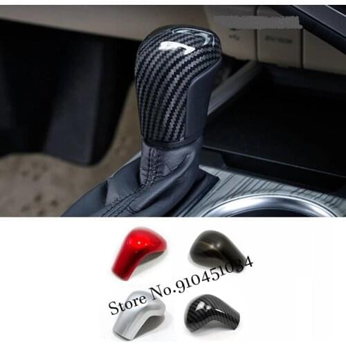 For Toyota Yaris 2020 2021 Carbon Fiber Red Silver Color Gear Knob Hand Shift Head Cover Moulding Trim Car Styling Accessories