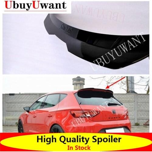 For V Olkswagen Seat LEON Spoiler Lip 2000 - 2020 3 Doors/ 5 Doors ABS Material Primer Color Car Tail Wing Decoration