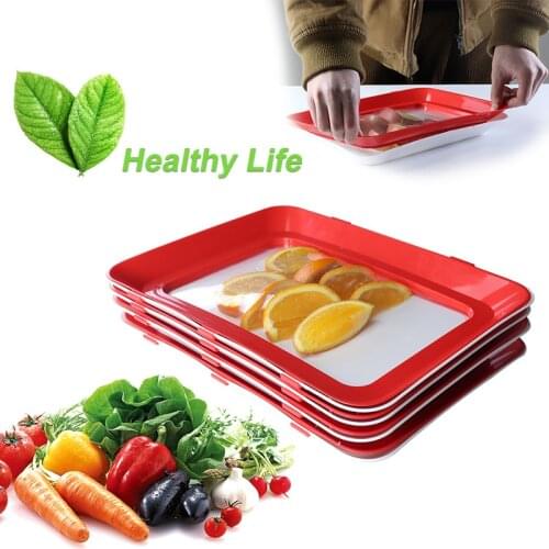 Creative Food Preservation Tray Stackable Food Magic Elastic Fresh Tray Keeps Food Fresh Kitchen Reusable Food Storage Artifact