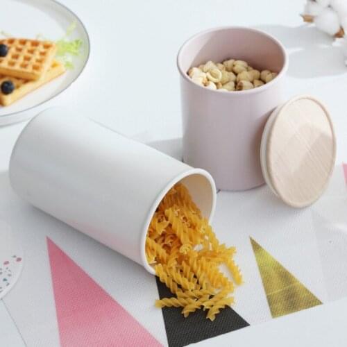 Multigrain Nut Seasoning Storage Container Cylindrical Food Sealed Cans Plastic Airtight Storage Jars