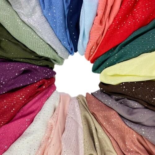 Fashion Gradient Lurex Glitter Hijab Scarf Maxi Wraps Scarves Autumn Headhand Shawls Muslim Long Islamic Shimmer Fringe Scarves