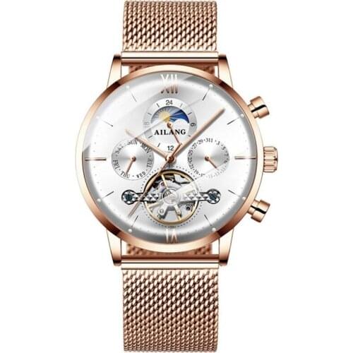 Men Automatic Mechanical Watch Luxury Brand Tourbillon Skeleton WristWatch Man Multifunctional Watches Relojes Hombre