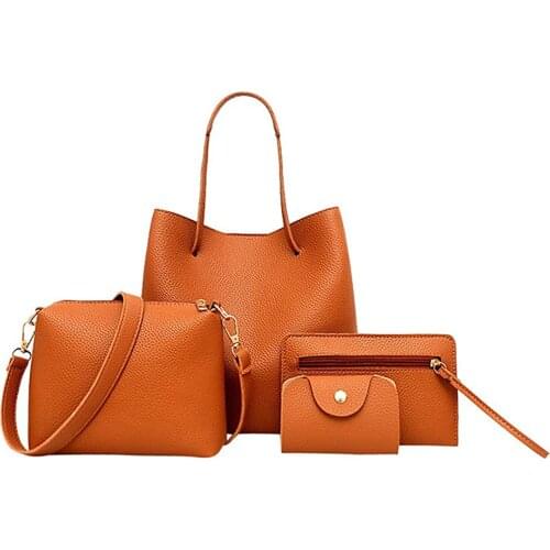 Four-piece fashion handbag set simple large-capacity multi-function handbag outdoor shopping travel