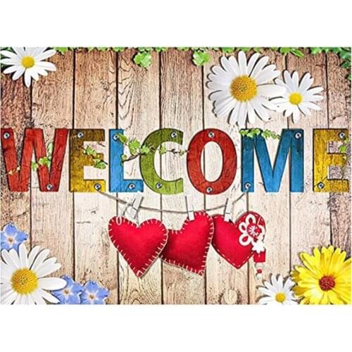 Diamond Painting Kits for Adults,Diamond Embroidery DIY 5D Full Drill Dotz Welcome Word Crystal Cuatros Home Decoration FH1168