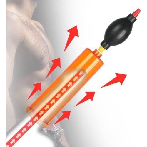 Men Penis Pump Vacuum Penis Enlargement Extender Hands Operator Male Penis Trainer Sucking Vacuum Sleeve Adult Sex Product
