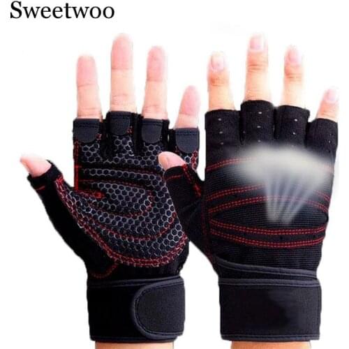 Half Finger Gym Gloves Heavyweight Sports Exercise Weight Lifting Gloves Body Building Training Sport Fitness Gloves