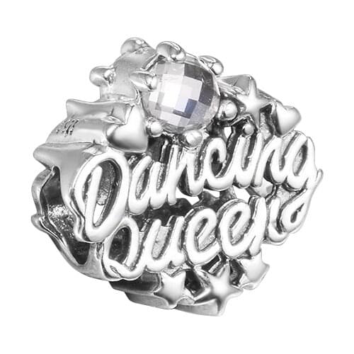DIY Fits for Pandora Charms Bracelets Openwork Dancing Queen Beads 100% 925 Sterling-Silver-Jewelry Kralen 2021 New