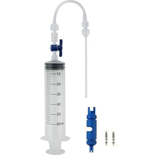 MTB Bicycle Vacuum Tire Tube Repair Refilling Filling Syringe Tool Set Tubeless Tire Fluid Hose Injection Bicycle Tool