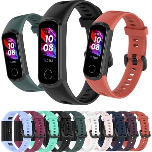 Sport Silicone Bracelet For Huawei Band 4 Wrist Strap Accessories Replacement Wristbands For Honor Band 5i Smart Watch Straps