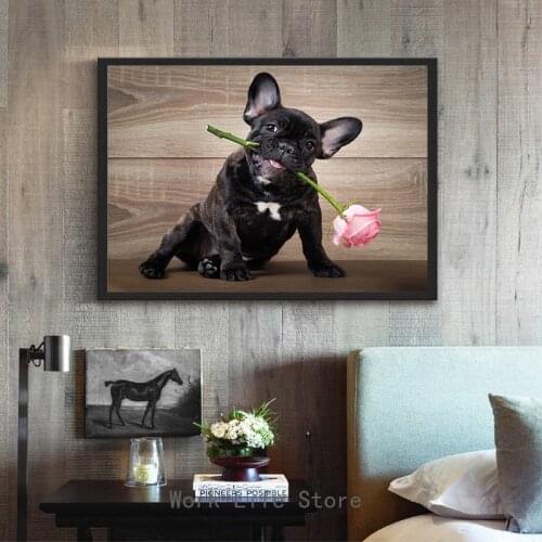 Cute Dog Modern French Bulldog Animals Poster And Dalmatian Canvas Painting Print Picture Home Wall Art Decoration Wall Sticker