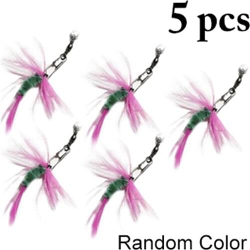 5PCS Replacement Cat Toy Funny Interactive Toy Cat Teaser Replacement Cat Toy Refill Fake Feather Toy Training Playing Toys