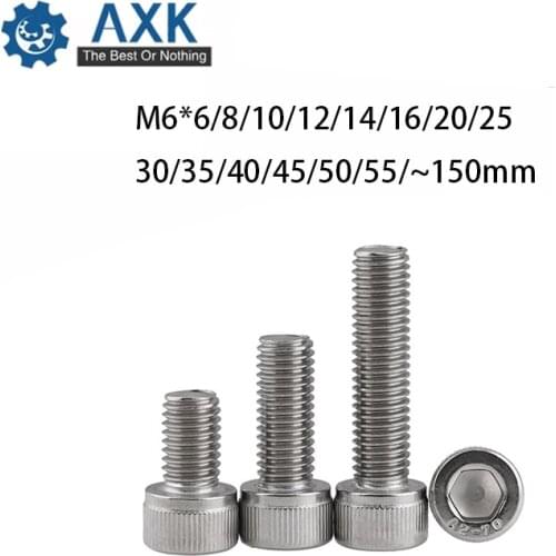 Screw Bolts Head Cap Hex Socket 304 Stainless Steel Mm Machine Round Stainlness High Quality Service Din912 M6 Metric Thread