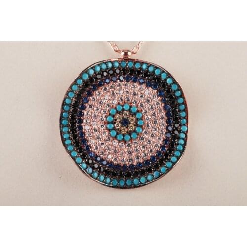 UM US JEWELRY Roz Plated Lucky Charm 925 Sterling Silver Pendant