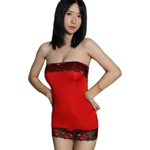 Women Dress Lace Ice Silk Micro Mini Bandage Dress vestidos Tight Pencil Transparent Bodycon Push Up Hip Sexy Erotic Club Dress