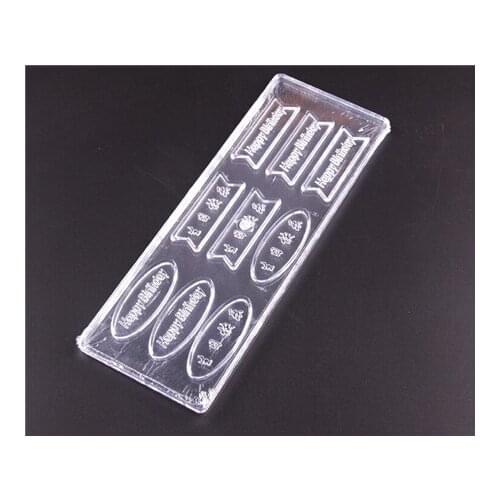 1pcs DIY Happy Birthday Chocolate Mould Plastic Sugar Mold Tool 9 Hole Kicthen Cooking Gadg N1059