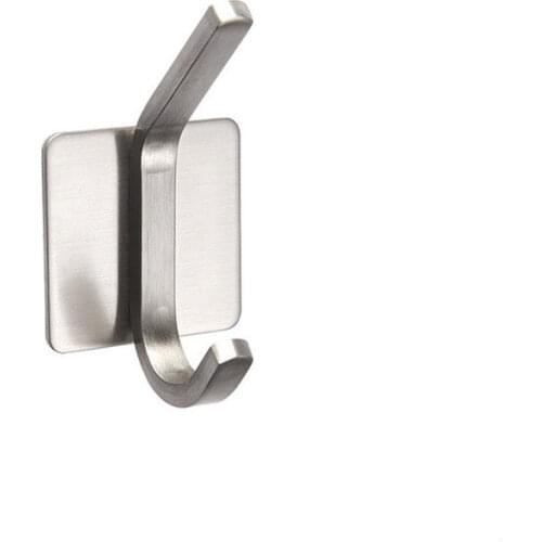 1PCS Self Adhesive Wall Hook Towel Hook for Bathroom Stainless Steel Coat Hook Rustproof Hook Hanger for Kitchen Hardware