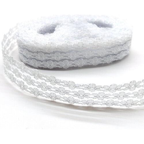 10 Yards High Quality Beautiful White Lace Ribbon Tape 27MM Lace Trim DIY Embroidered For Sewing Decoration African Lace Fabric