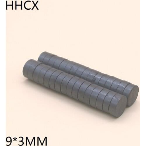 100pcs/lot Y30 Disk Ferrite Magnet 9*3 mm Permanent magnet 9mm x 3mm Black Round Speaker 9x3 mm