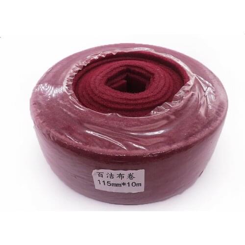 115mm x 10metre 400Grits Aluminum oxide Red Scuff Rolls Scouring Pad Heavy Duty Nylon Scrubbing Sponges