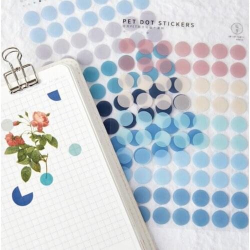 3pcs/lot Creative Morandi Color Dotted Adhesive Paper Graffiti DIY Wall Stickers Photo Stickers Color Adhesive Paper