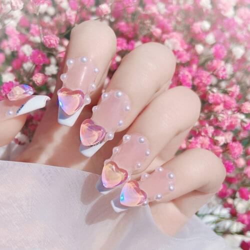 3D Crystal heart nail decor Micro Crystal Broken Diamond Sand Love Heart Diamonds For DIY Nail Art UV Resin Jewelry Making 2021