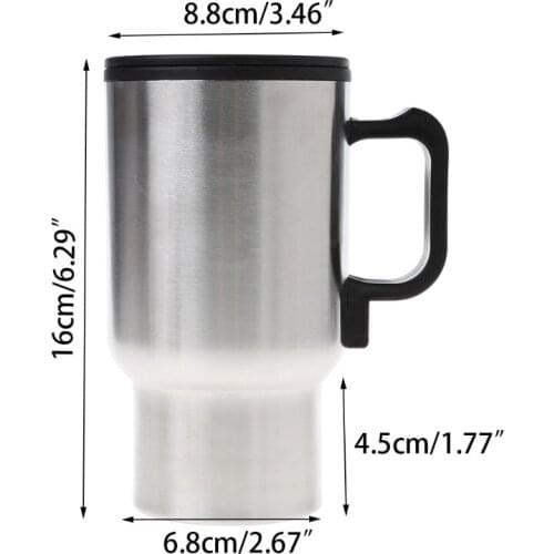 40GF 12V Car Heating Cup Stainless Steel Travel Electric Kettle Insulated Heated Thermos Mug
